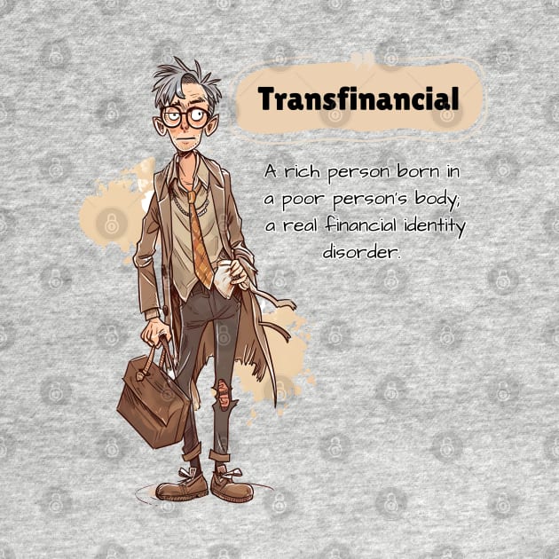 TransFinancial T-Shirt | Funny and Ironic Rich Person Tee by Abystoic